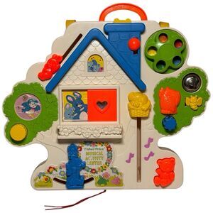 Vintage 1985 Fisher Price Musical Activity Center Crib Toy #1100 Baby Music Box